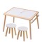 Kids Wooden Sensory Table Set with Storage Bins and Paper Roll Holder for Creative Play